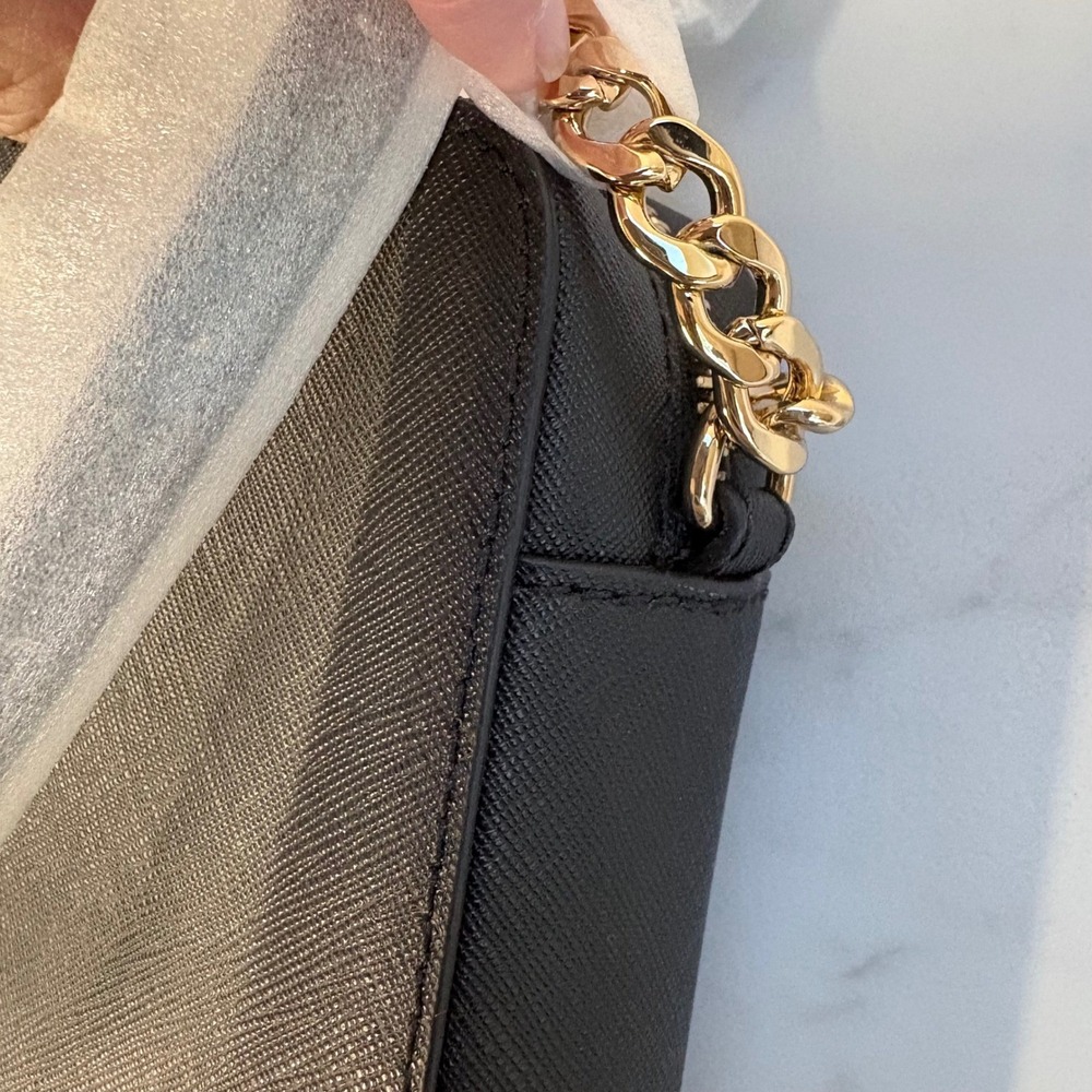 (NWT) Michael Kors Jet Set Large East West Crossbody Black Saffiano Leather - Picture 7 of 8
